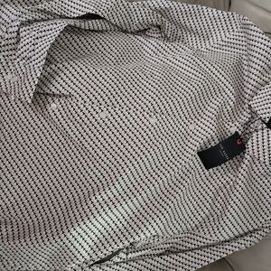 Ted Baker Monochrome Geometric Dress Shirt 2xl Brand New